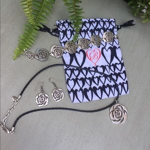 Yellow Rose Of Texas Necklace,Bracelet, & Earrings